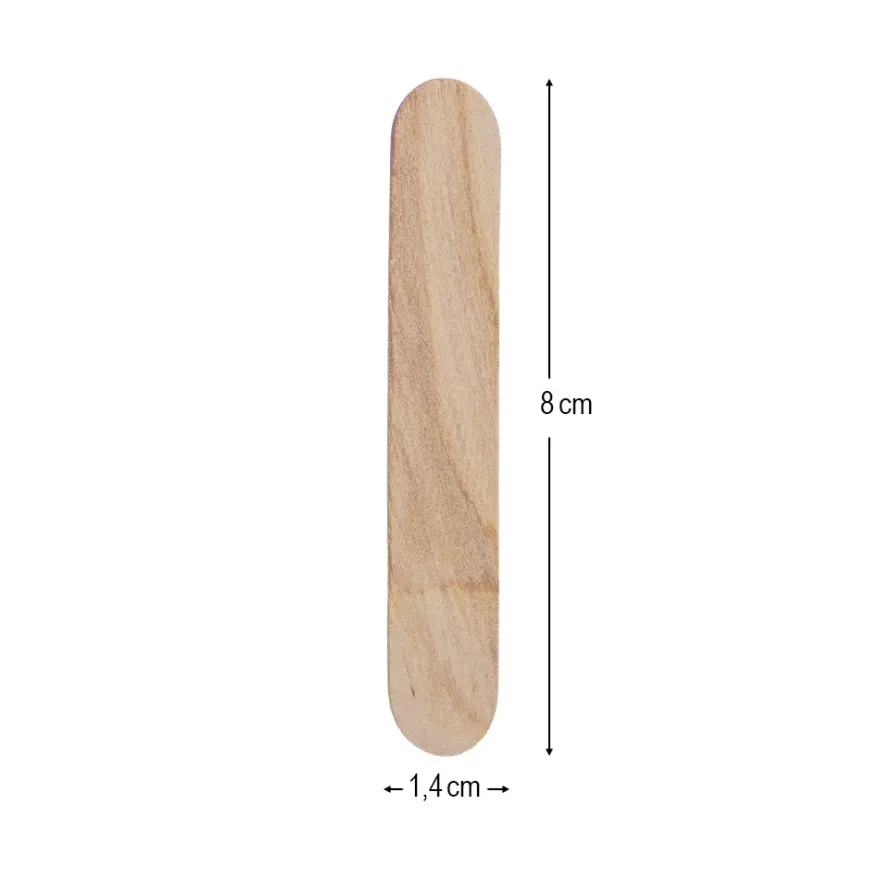 Holzstäbchen, 8cm lang, 1,4cm breit, natur, 200 Stück