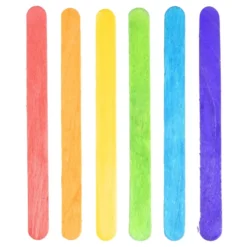 Holzstäbchen, 11,4cm lang, 1cm breit, 6 verschiedene Farben, 600 Stück