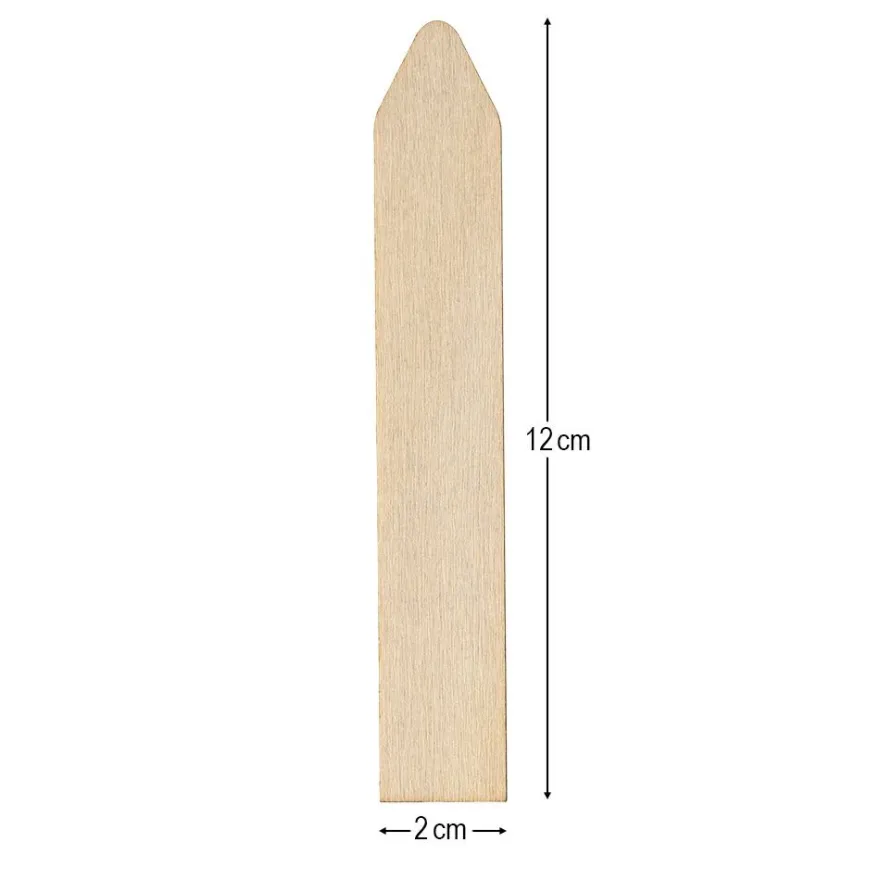 Holzstäbchen, Dachspitze, 12cm lang, 2cm breit, natur, 80 Stück