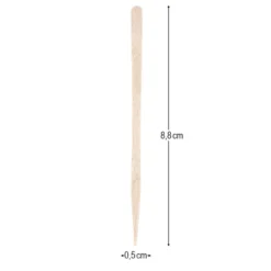 Holzstäbchen, in Nadelform, 8,8cm lang, 0,5cm breit, natur, 100 Stück