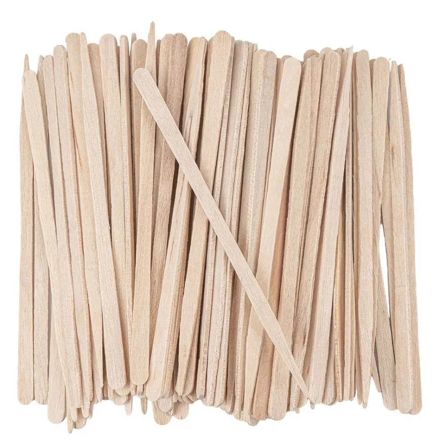 Holzstäbchen, in Nadelform, 8,8cm lang, 0,5cm breit, natur, 100 Stück
