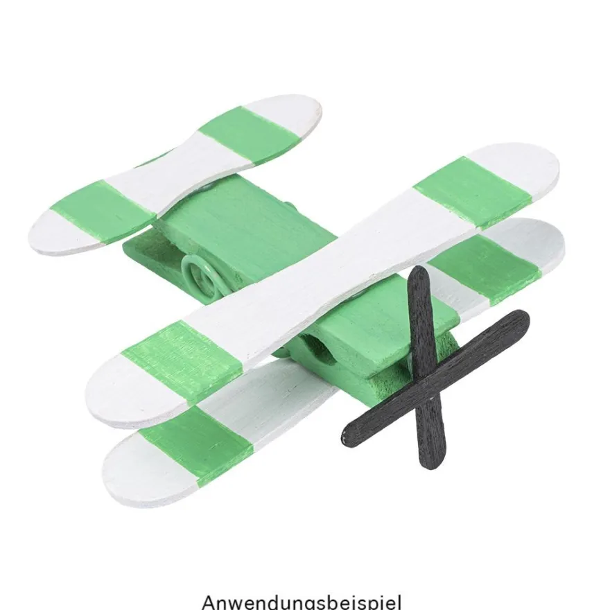 Holzstäbchen, in Wellenform 3, 9,5cm lang, 1,7cm breit, natur, 200 Stück