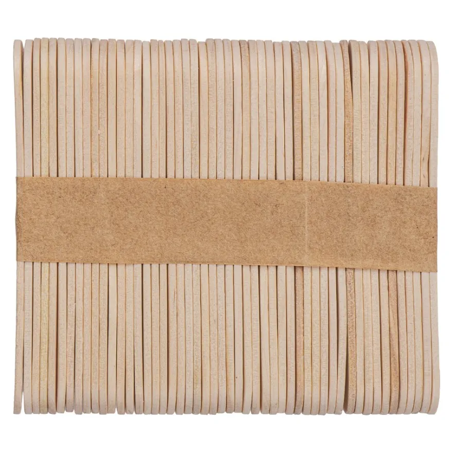 Holzstäbchen, in Wellenform 3, 9,5cm lang, 1,7cm breit, natur, 200 Stück