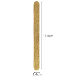 Holzstäbchen metallic, 11,4cm lang, 1cm breit, gold, 200 Stück