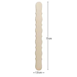 Holzstäbchen, mit Büttenrand, 15cm lang, 1,6cm breit, natur, 50 Stück