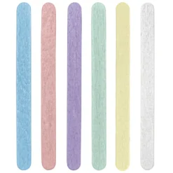 Holzstäbchen pastell, 11,4cm lang, 1cm breit, 6 versch. Farben, 200 Stück