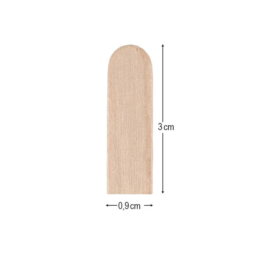 Holzstäbchen, Schindel, 3cm lang, 0,9cm breit, natur, 300 Stück