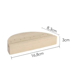 Holzständer, Design 5, 16,8cm x 8,3cm x 3cm, 1 Schlitz und 9 Löcher