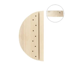 Holzständer, Design 5, 16,8cm x 8,3cm x 3cm, 1 Schlitz und 9 Löcher
