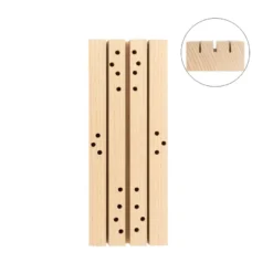 Holzständer, Design 2, 15cm x 5,6cm x 3cm, 3 Schlitze und 22 Löcher