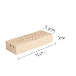 Holzständer, Design 2, 15cm x 5,6cm x 3cm, 3 Schlitze und 22 Löcher