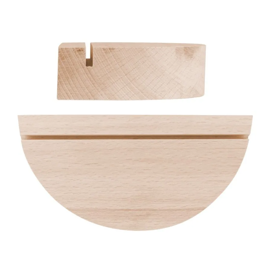 Holzständer, Halbkreis, 1 Schlitz, 16,7cm x 7,9cm x 2,7cm