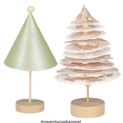 Holz-Ständer mit Stäben und Perlen, 6 Ständer in 3 versch. Größen, 60 Holz-Perlen, 72-teilig