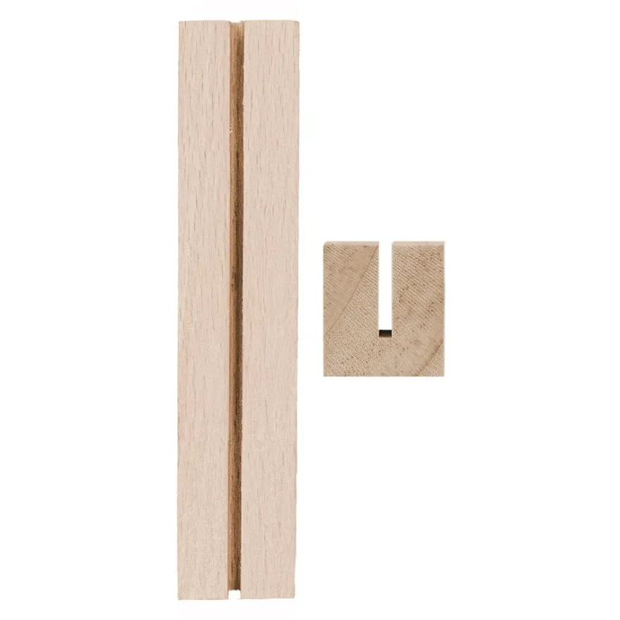 Holzständer, Rechteck, 1 Schlitz, 15,2cm x 2,5cm x 2,7cm