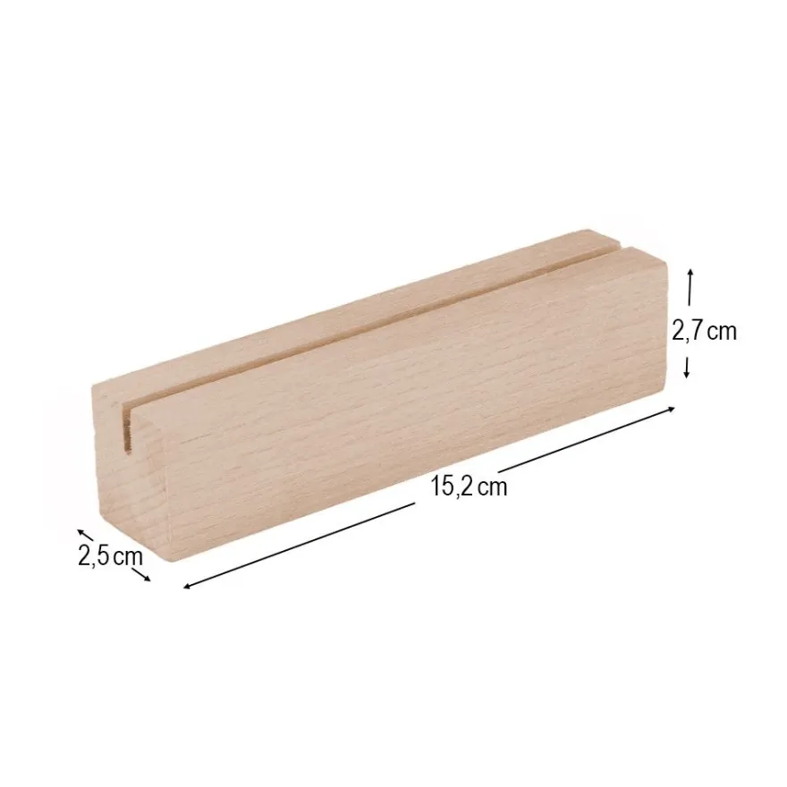 Holzständer, Rechteck, 1 Schlitz, 15,2cm x 2,5cm x 2,7cm