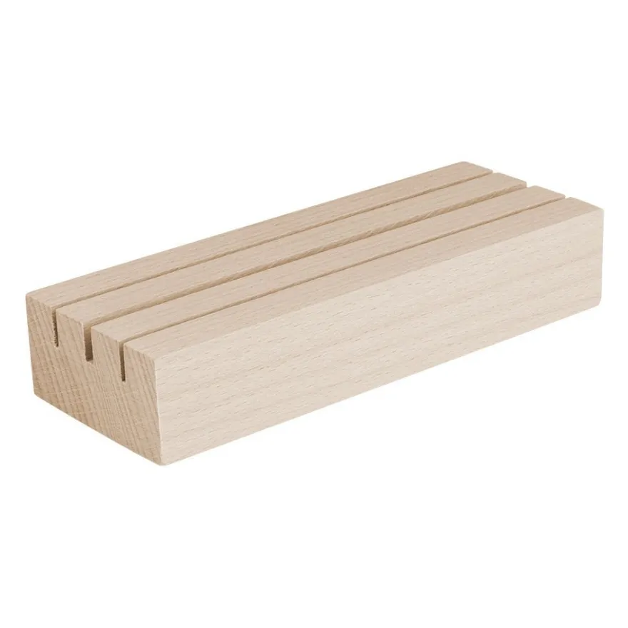 Holzständer, Rechteck, 3 Schlitze, 15,1cm x 5,2cm x 2,7cm
