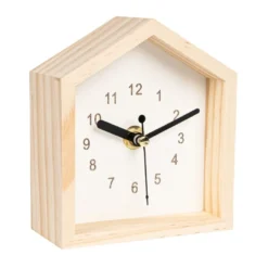 Holz-Uhren Häuschen, 12cm x 10,5cm x 5cm, 2 Stück