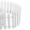 Holzzaun, Design 2, 5cm hoch, 90cm lang, zuschneidbar, weiß