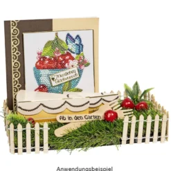 Holzzaun, Design 2, 5cm hoch, 90cm lang, zuschneidbar, natur