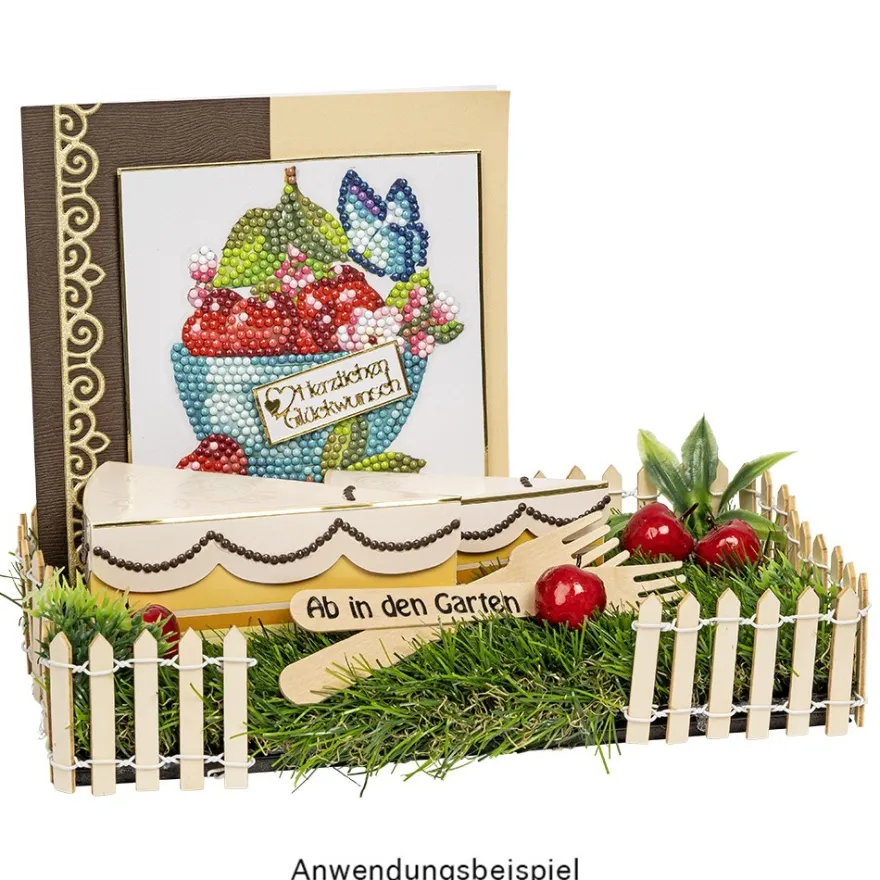 Holzzaun, Design 2, 5cm hoch, 90cm lang, zuschneidbar, natur