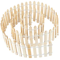 Holzzaun, Design 2, 5cm hoch, 90cm lang, zuschneidbar, natur
