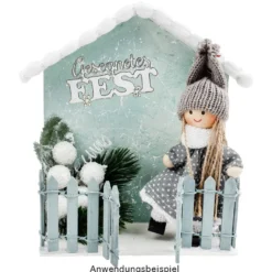 Holzzaun, Design 2, 5cm hoch, 90cm lang, zuschneidbar, natur