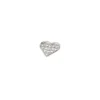 Hot-Fix Glas-Glamour, Herz, 1,4cm x 1,4cm, silber, 20 Stück