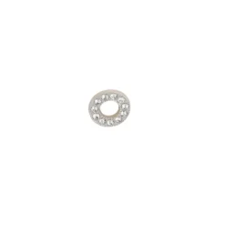 Hot-Fix Glas-Glamour, Scheibe, Ø 1,3cm, silber, 20 Stück