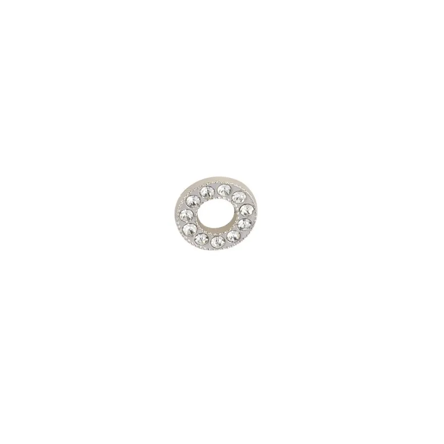 Hot-Fix Glas-Glamour, Scheibe, Ø 1,3cm, silber, 20 Stück