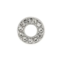Hot-Fix Glas-Glamour, Scheibe, Ø 1,3cm, silber, 20 Stück