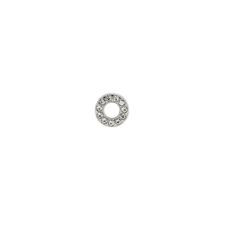 Hot-Fix Glas-Glamour, Scheibe, Ø 1,3cm, silber, 20 Stück