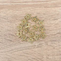 Hot-Fix Glas-Glamour, Stern 2, Ø 1,5cm, hellgold, 20 Stück
