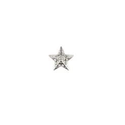 Hot-Fix Glas-Glamour, Stern 1, Ø 1,9cm, silber, 20 Stück