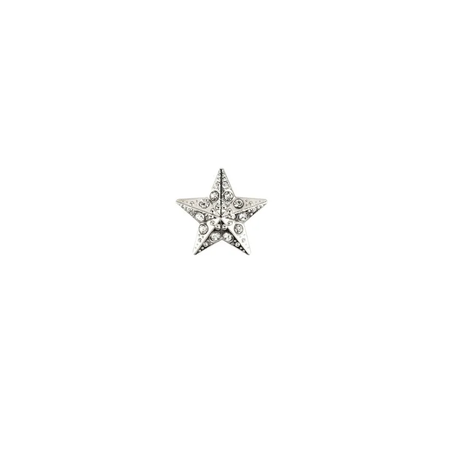 Hot-Fix Glas-Glamour, Stern 1, Ø 1,9cm, silber, 20 Stück