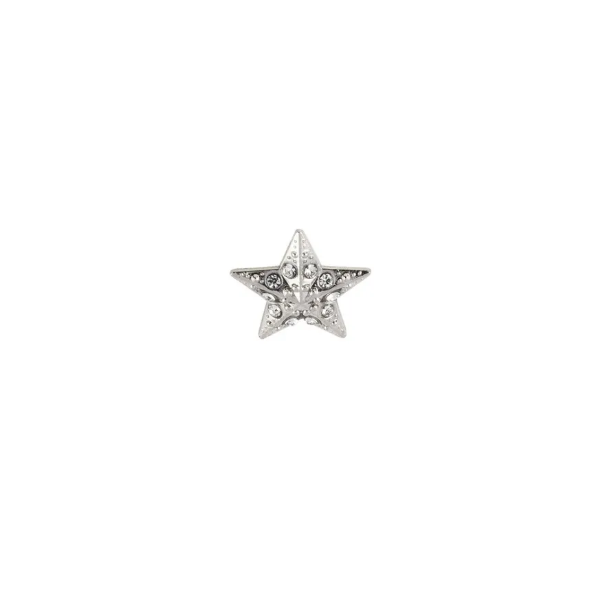 Hot-Fix Glas-Glamour, Stern 1, Ø 1,9cm, silber, 20 Stück