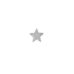 Hot-Fix Glas-Glamour, Stern 1, Ø 1,9cm, silber, 20 Stück