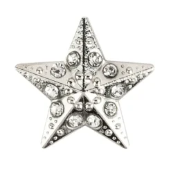 Hot-Fix Glas-Glamour, Stern 1, Ø 1,9cm, silber, 20 Stück