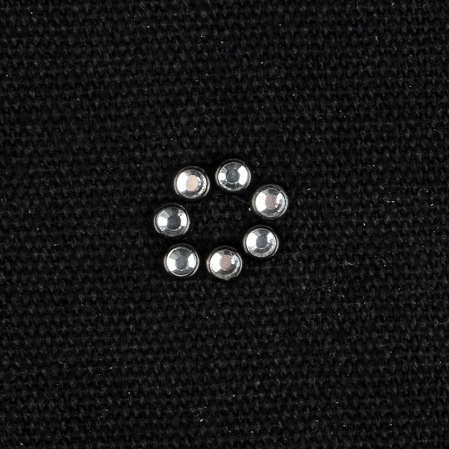 Hot-Fix Glas-Kristalle zum Aufbügeln, Ø 4mm, schwarz, 200 Stück