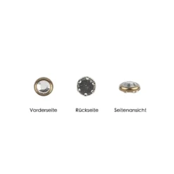 Hot-Fix Glas-Kristalle zum Aufbügeln, Ø 4mm, antikgold, 200 Stück