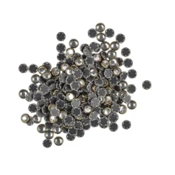 Hot-Fix Glas-Kristalle zum Aufbügeln, Ø 4mm, antikgold, 200 Stück