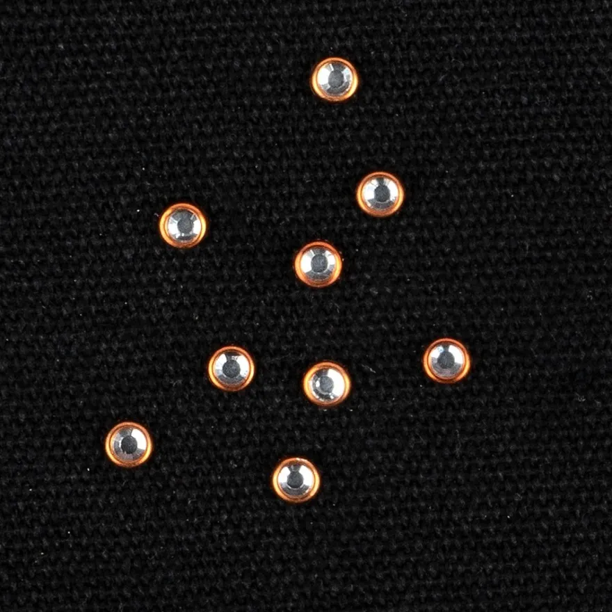 Hot-Fix Glas-Kristalle zum Aufbügeln, Ø 4mm, orange, 200 Stück