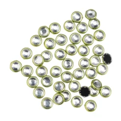 Hot-Fix Glas-Kristalle zum Aufbügeln, Ø 5mm, hellgrün, 100 Stück