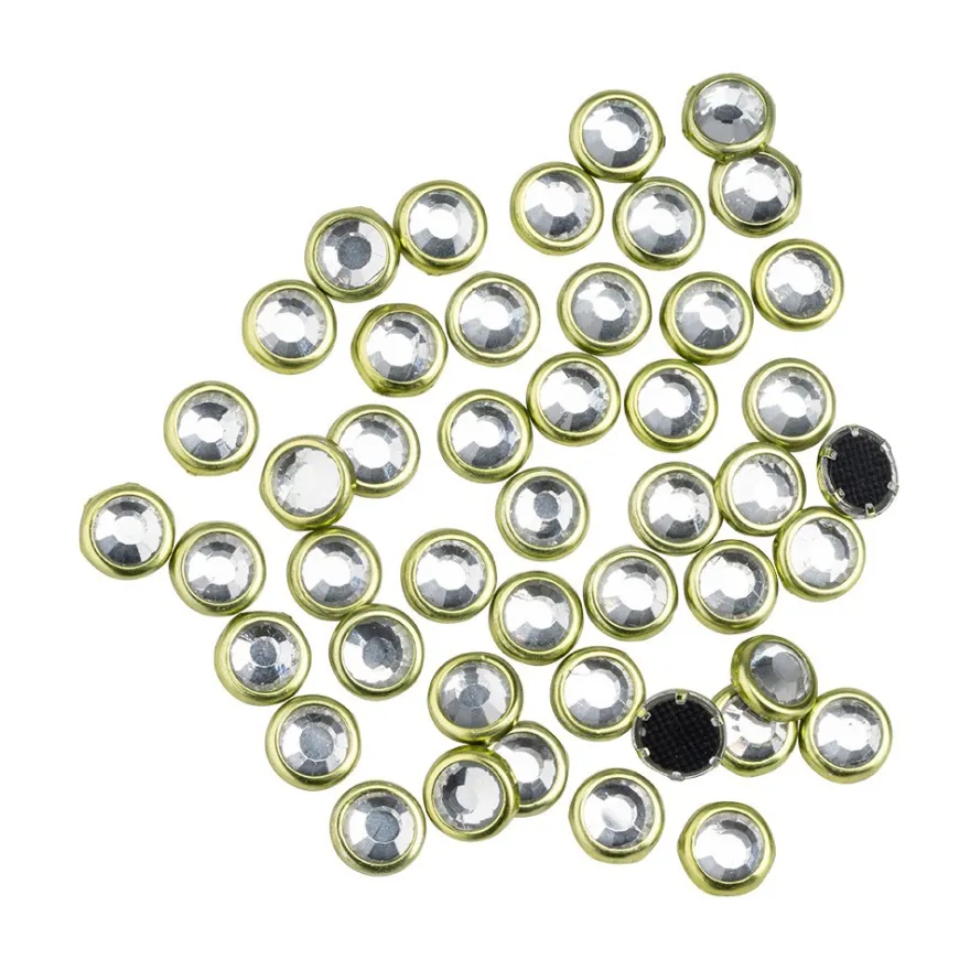 Hot-Fix Glas-Kristalle zum Aufbügeln, Ø 5mm, hellgrün, 100 Stück