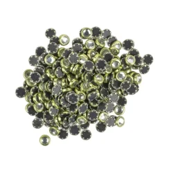 Hot-Fix Glas-Kristalle zum Aufbügeln, Ø 4mm, hellgrün, 200 Stück