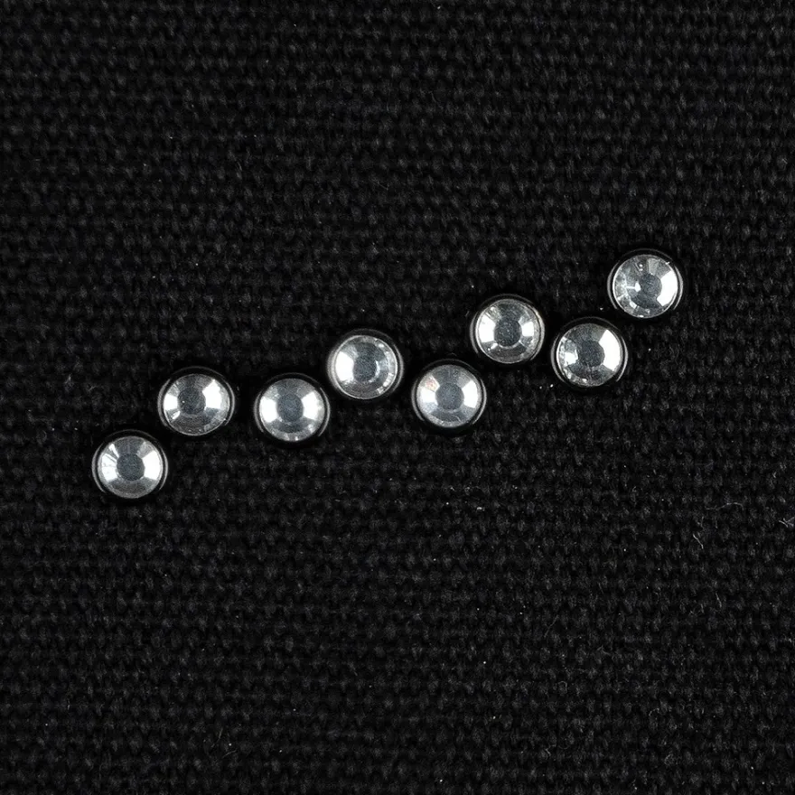 Hot-Fix Glas-Kristalle zum Aufbügeln, Ø 5mm, schwarz, 100 Stück