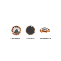 Hot-Fix Glas-Kristalle zum Aufbügeln, Ø 5mm, orange, 100 Stück