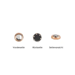 Hot-Fix Glas-Kristalle zum Aufbügeln, Ø 4mm, roségold, 200 Stück
