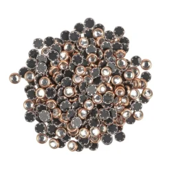 Hot-Fix Glas-Kristalle zum Aufbügeln, Ø 4mm, roségold, 200 Stück