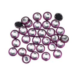 Hot-Fix Glas-Kristalle zum Aufbügeln, Ø 5mm, aubergine, 100 Stück