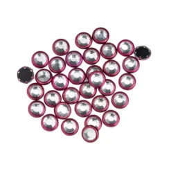 Hot-Fix Glas-Kristalle zum Aufbügeln, Ø 5mm, fuchsia, 100 Stück